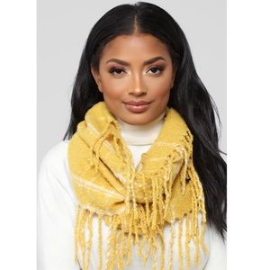 Fashion nova Loving you for infinity scarf mustard